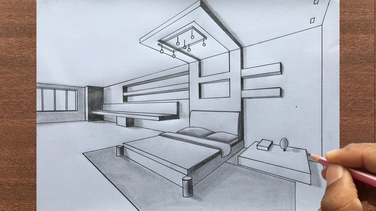How to Draw a Room in 2-Point Perspective Step by Step