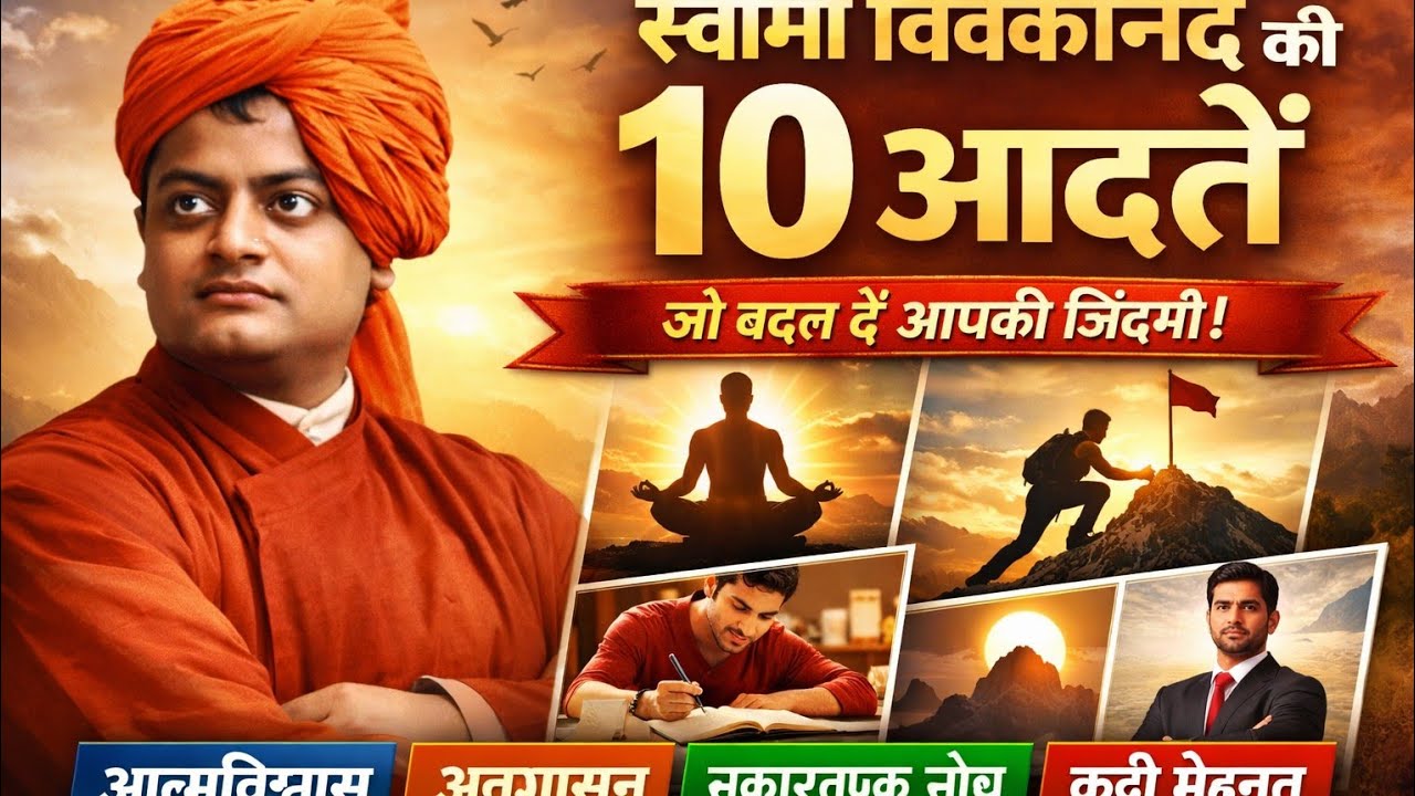 स्वामी विवेकानंद की 10 आदतें | जो आपकी सोच और ज़िंदगी बदल दें | Vivekananda Motivation