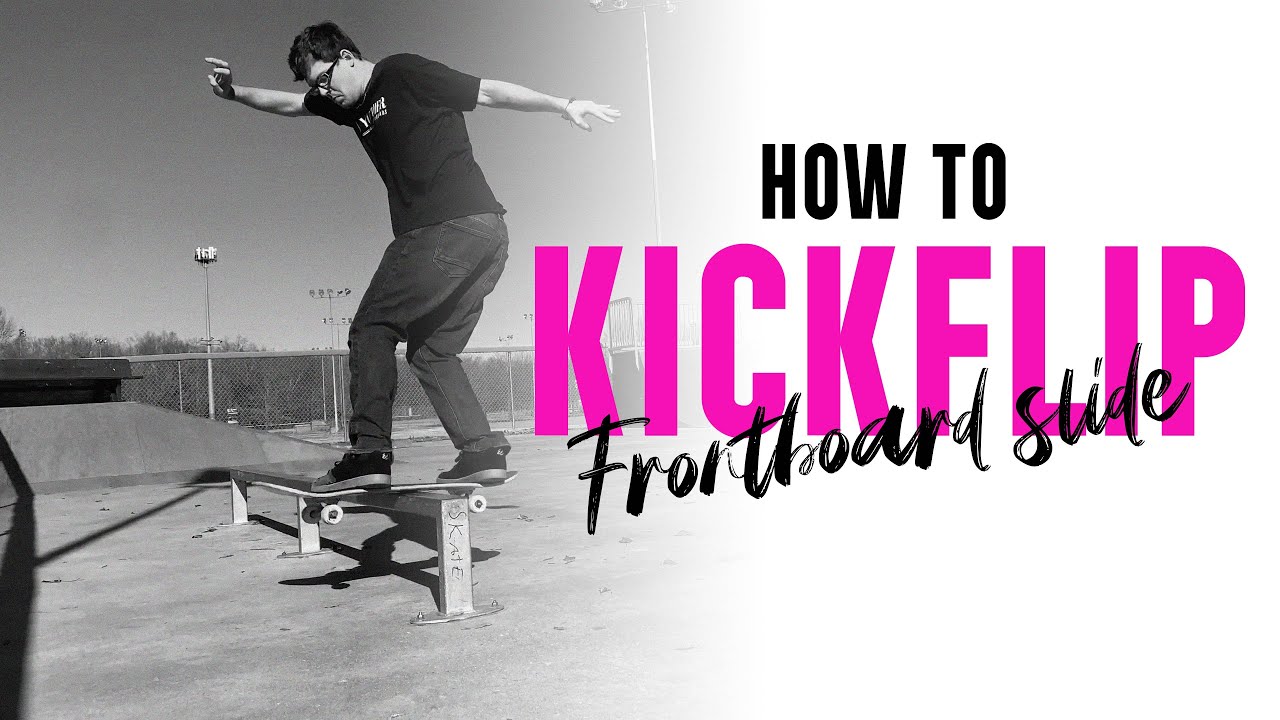 How to Kickflip Frontside Board Slide (skateboard tips, tricks and everything in between)