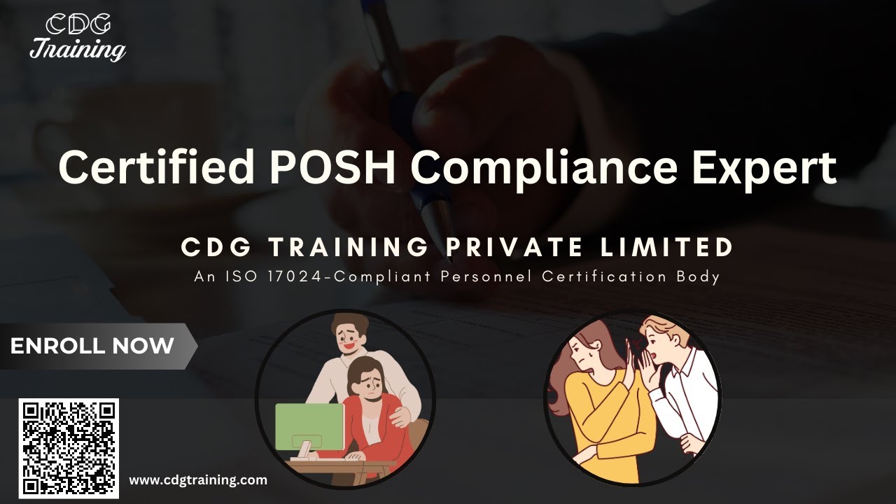 Become a Certified POSH Compliance Expert | CDG Training Private Limited | Get Course Link Below |