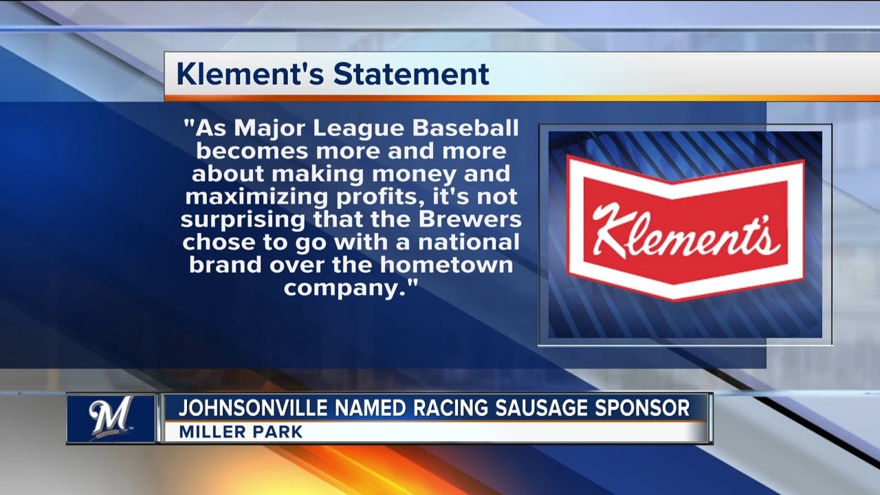 Klement's claps back at Brewers for sausage snub