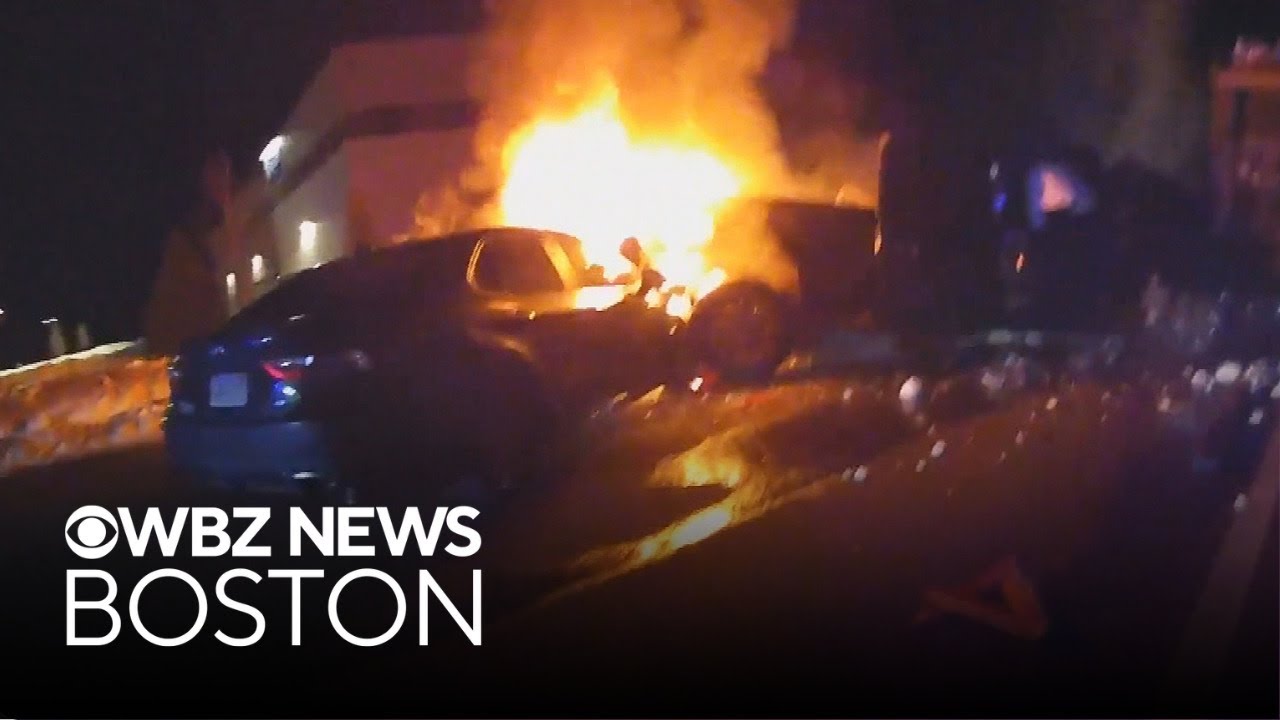 Good Samaritans rescue driver trapped in burning truck in Easton