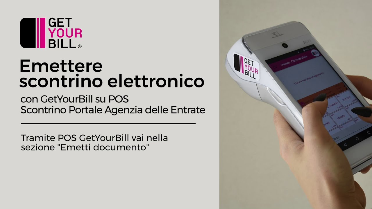 GetYourBill su POS - Scontrino elettronico con un unico strumento da Portale Agenzia delle Entrate