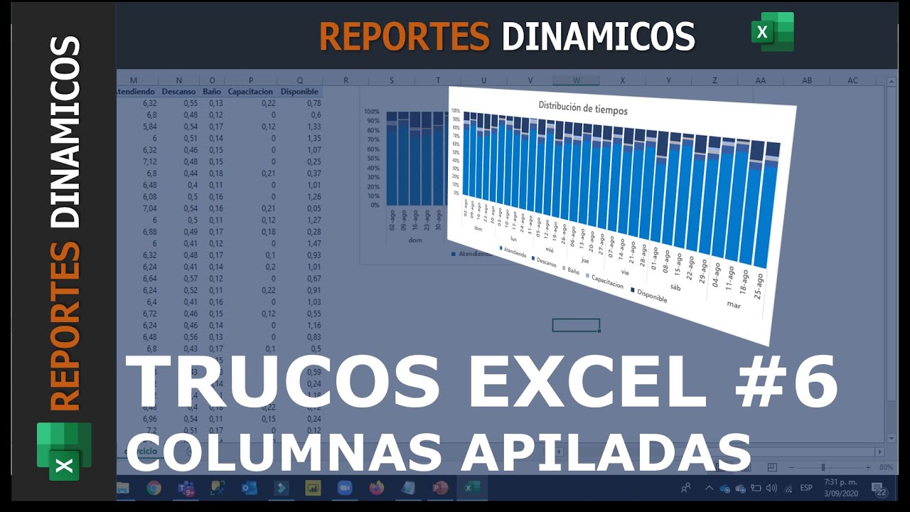Como crear graficos de columnas apliadas TRUCOS EXCEL #6