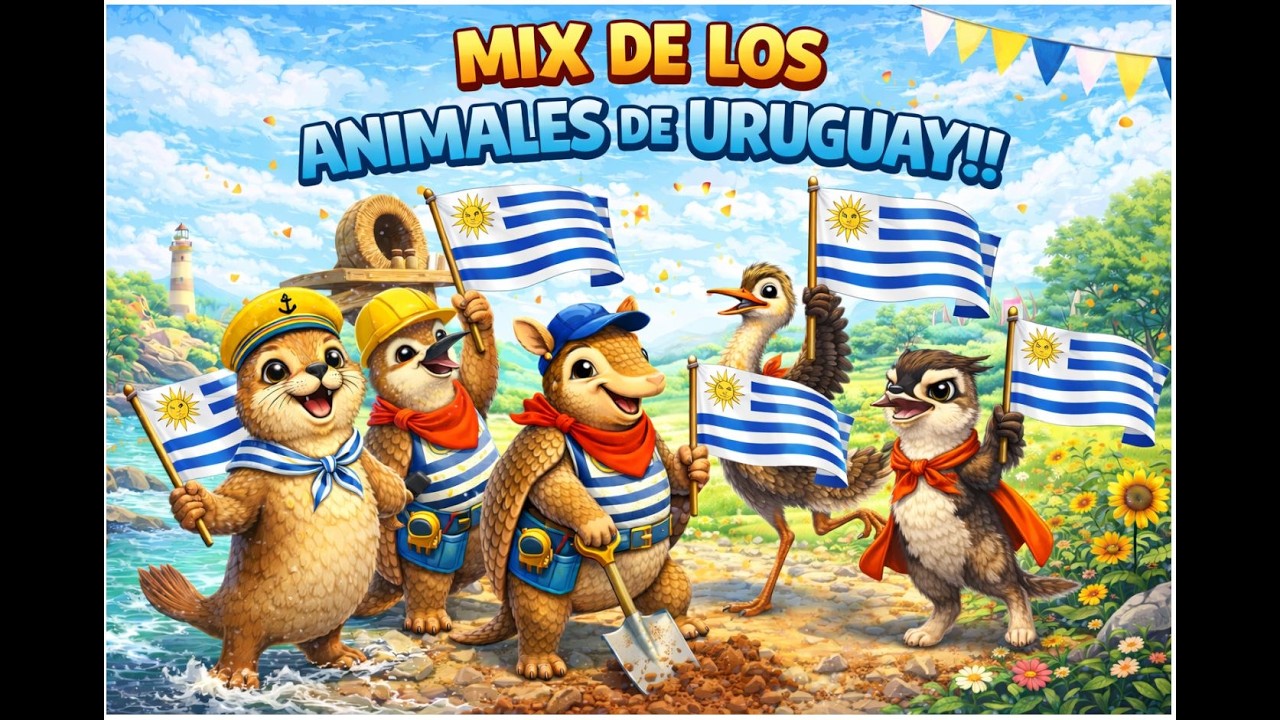 MIX DE LOS ANIMALES DE URUGUAY | Canciones Infantiles Educativas | #uruguay