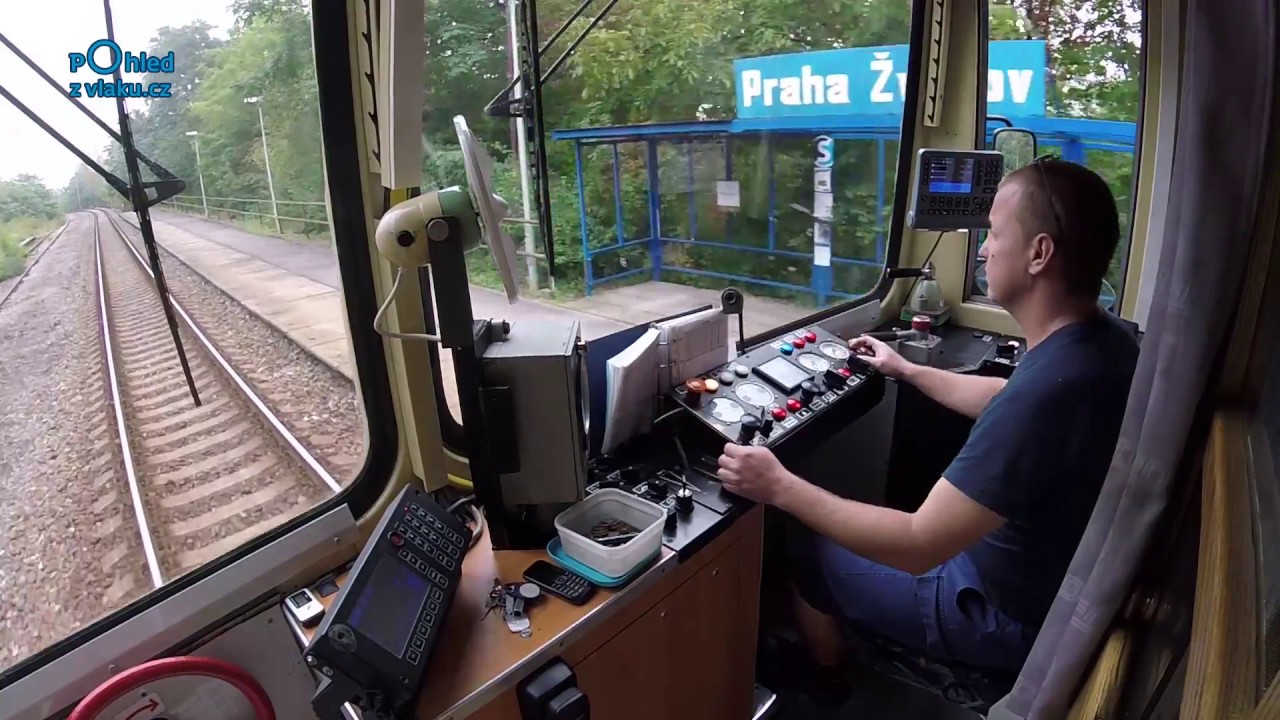 Praha hl. nádraží - Rudná u Prahy / POHLED NA PRÁCI STROJVEDOUCÍHO / HD KVALITA