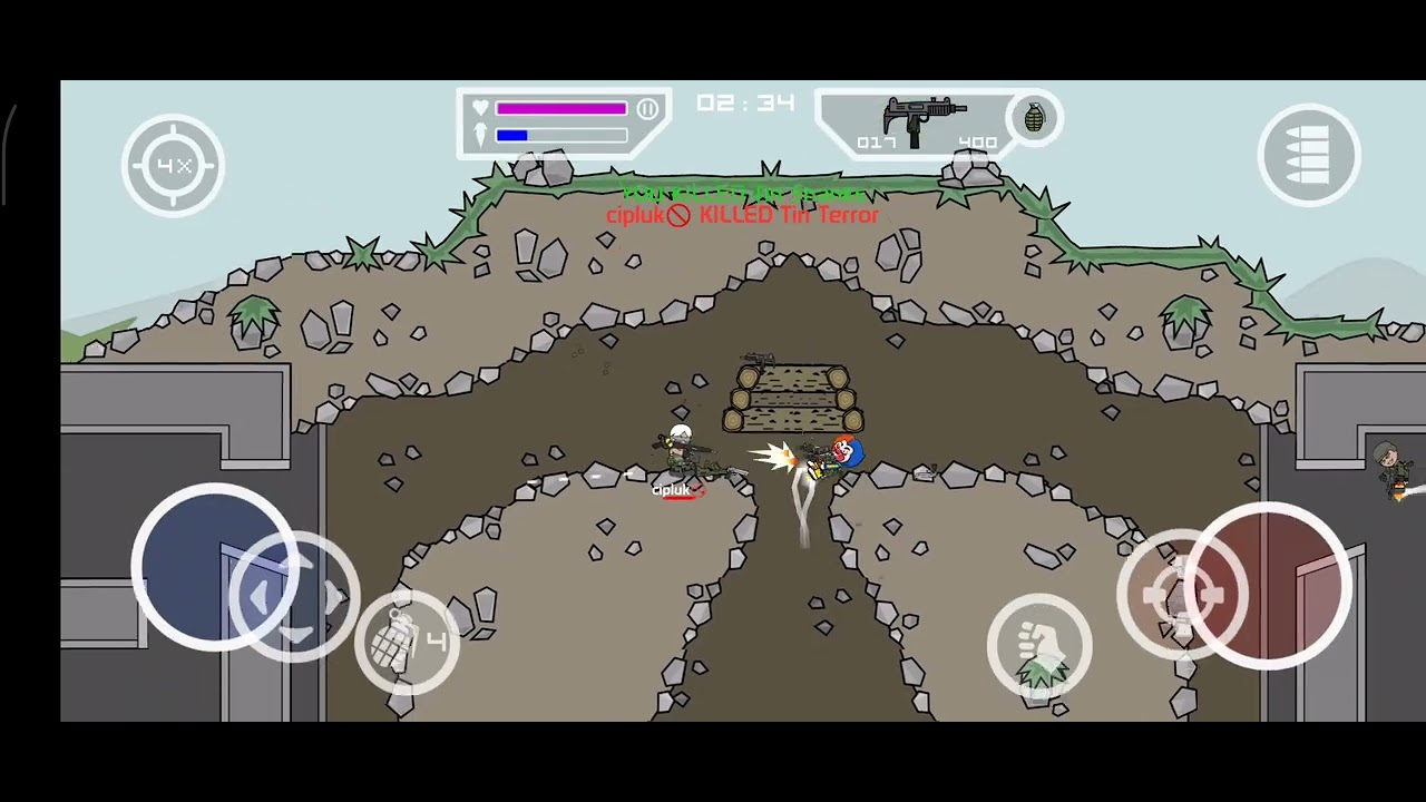 JUNKYARD (MINI MILITIA 2) SOLO VS SOLO PLAY