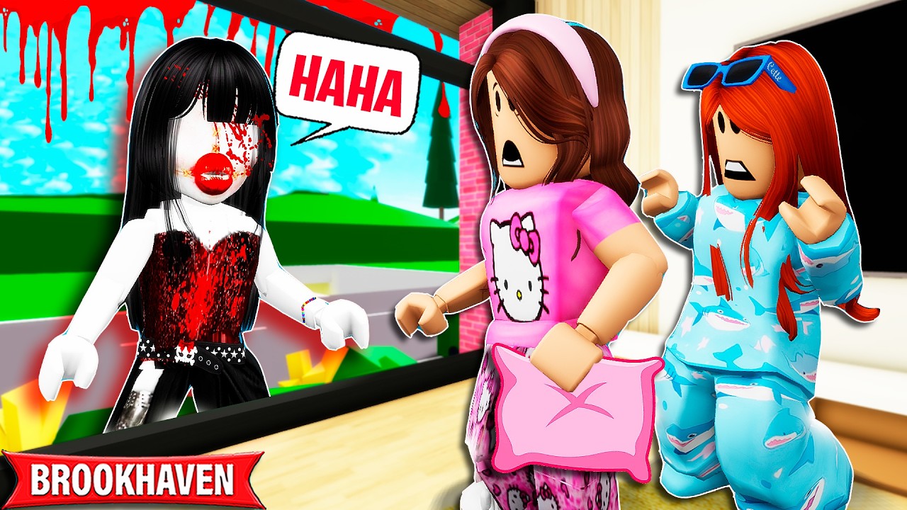 A FESTA DO PIJAMA ASSUSTADORA | Historinhas Brookhaven Roblox | Bibi e Lud
