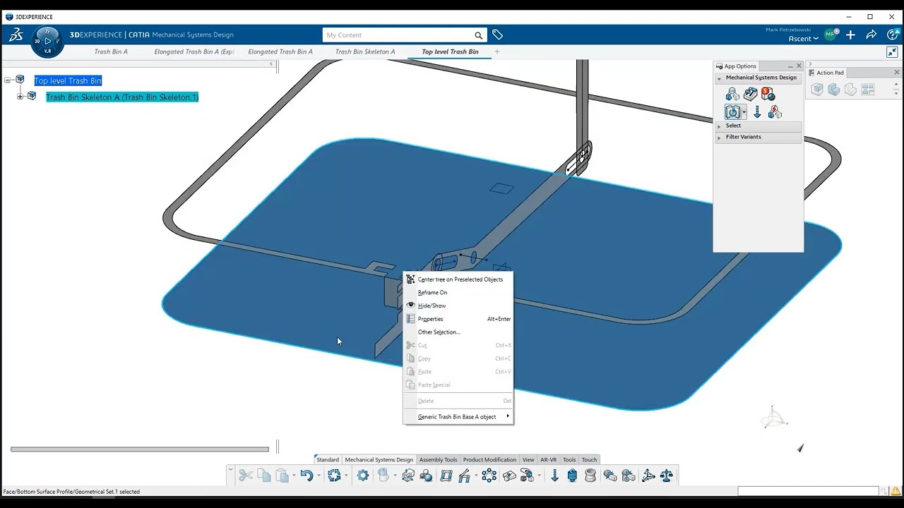 3DEXPERIENCE 2023- Using the Dressup command within a Mechanical Representation