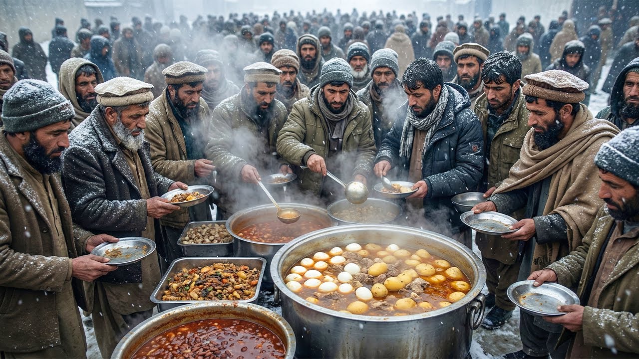 SNOWDAY Breakfast in KABUL AFGHANISTAN | Amazing Cheap Afghanistan's Street Food