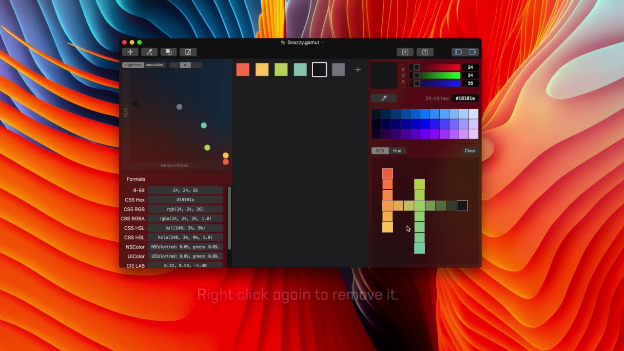 Gamut Color Palette Editor - Using the Gradient Tool