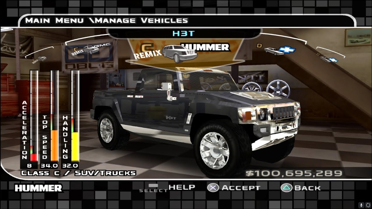 Midnight Club 3 Customization Hummer H3T