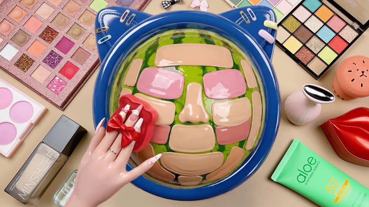 ASMR Makeup on Watermelon (No talking)