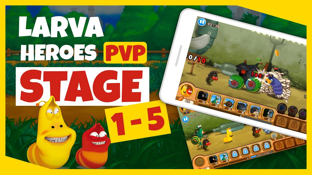 GAME▶ Larva Heroes PVP I 1-5 I Original Game Play I Official Game Video