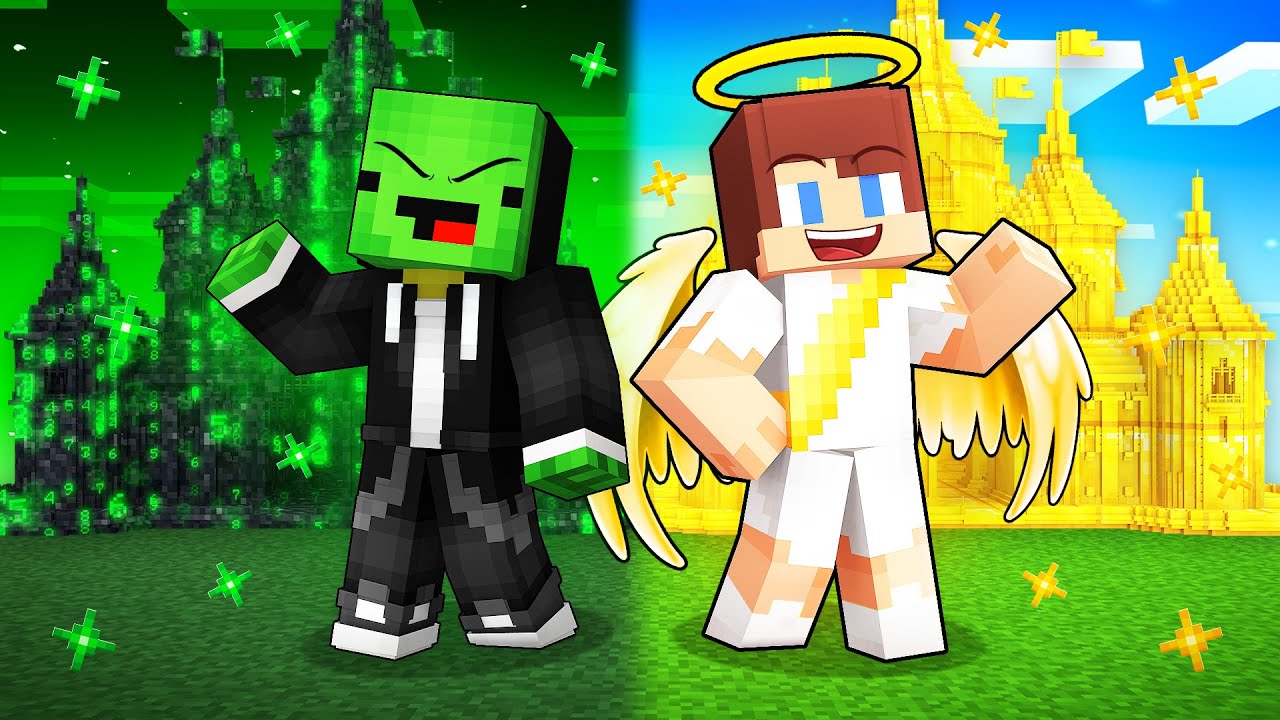 JJ and Mikey: GOD vs HACKER Kingdom Battle in Minecraft - Maizen