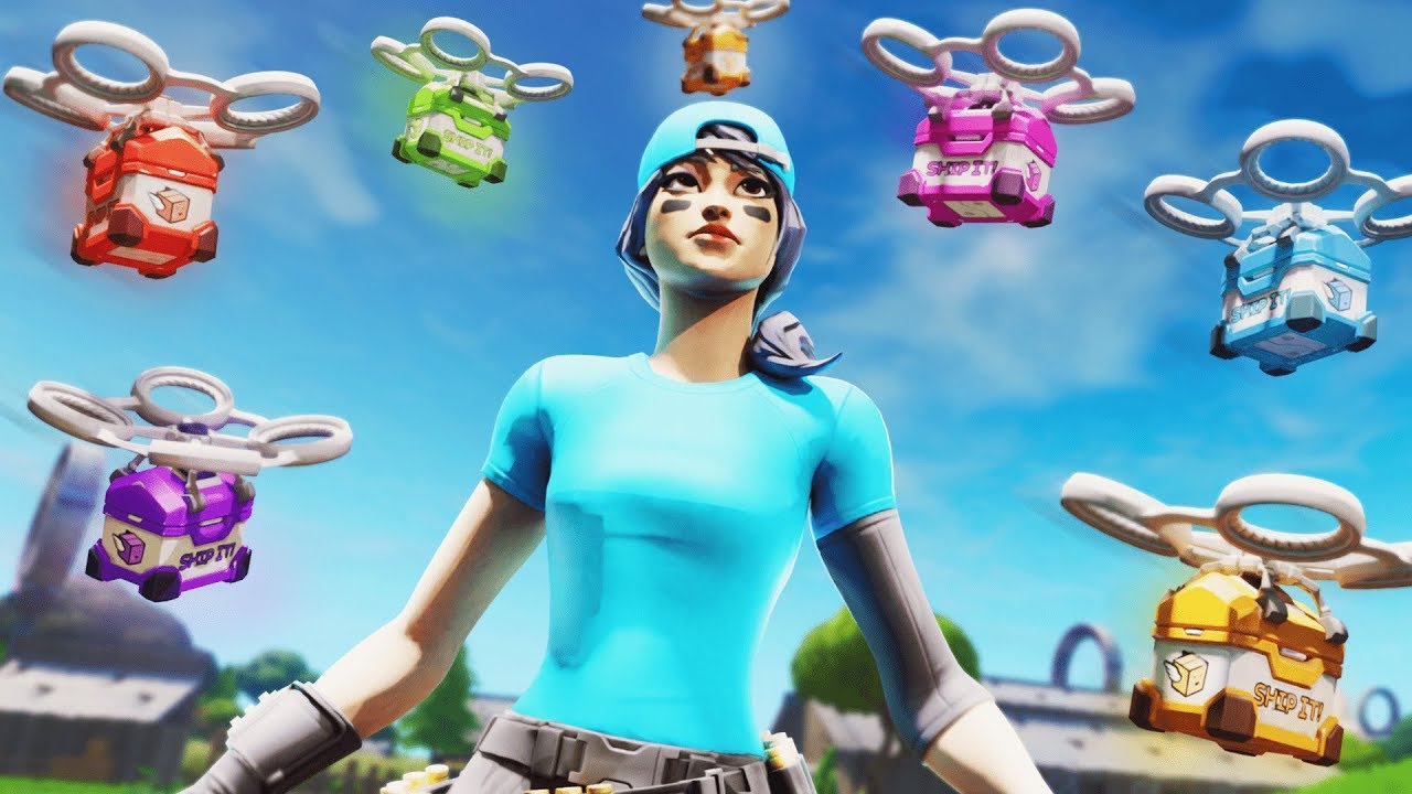 Winning using SUPPLY DRONES ONLY Challenge in Fortnite...