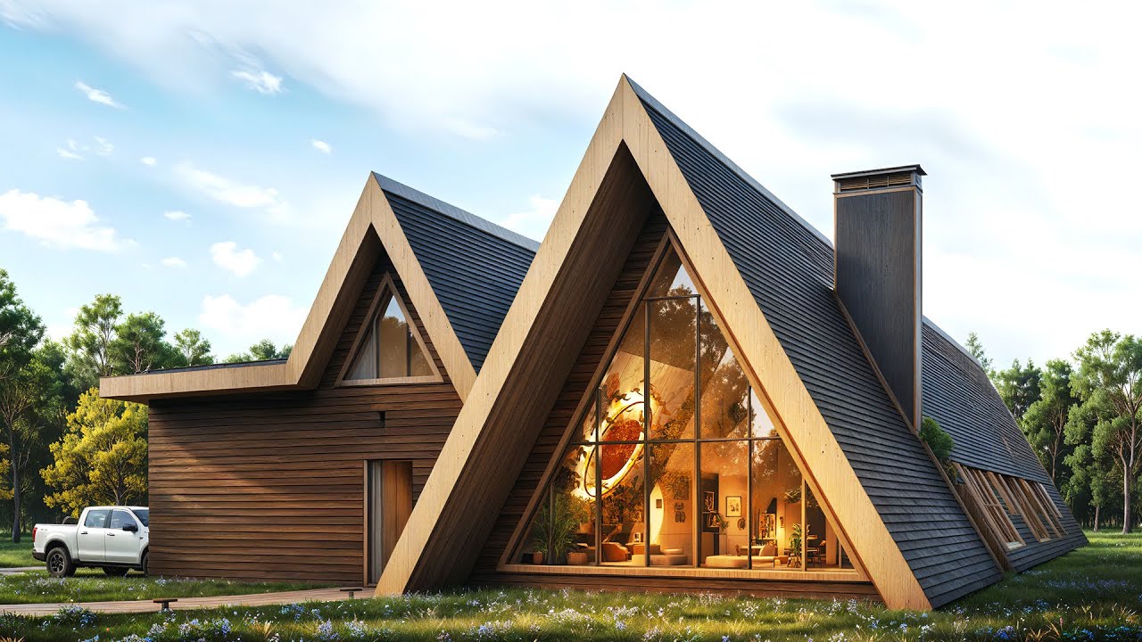 All Your Family Needs in A Frame House ! Explore the Cozy Interiors.