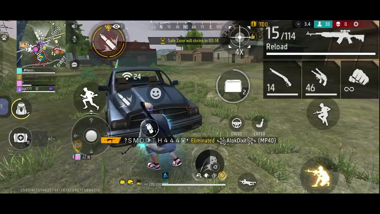 BR Rank 1v4 Clutch 😈 Unbelievable Gameplay