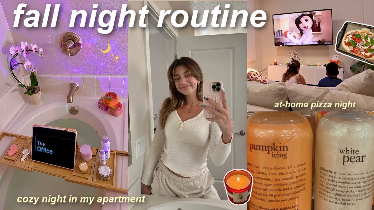 FALL NIGHT ROUTINE🌙 (aesthetic & relaxing night-in at my apartment)