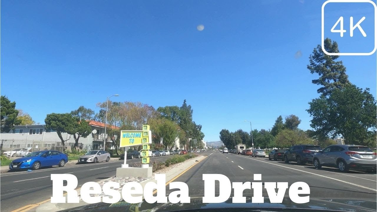 [4K] Reseda City Streets, San Fernando Valley, Los Angeles, 2022 Driving Tour