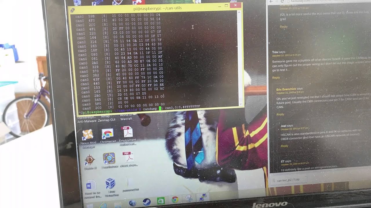 SocketCAN testing.