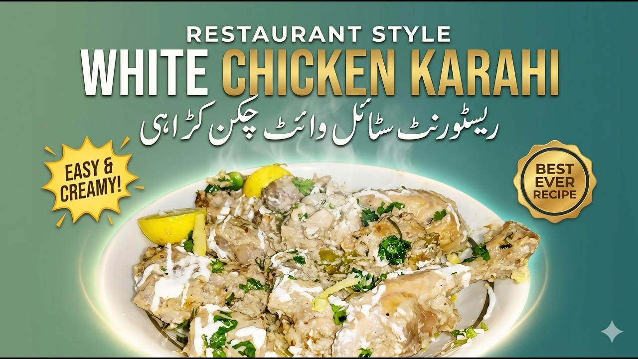 resturant style chicken white karahi | how to make resturant style chicken white karahi