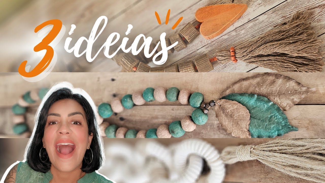 DIY | TRÊS IDEIAS DE COLARES DECORATIVOS DE MESA | DECORAÇÃO FÁCIL E COM MATERIAIS ACESSÍVEIS