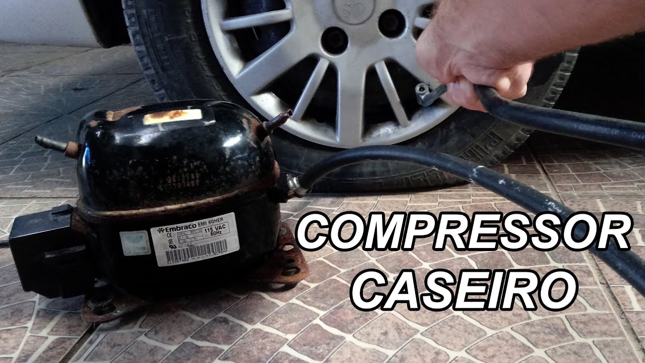 Como Fazer Compressor em casa com Motor de Geladeira - Dicas do Fernando
