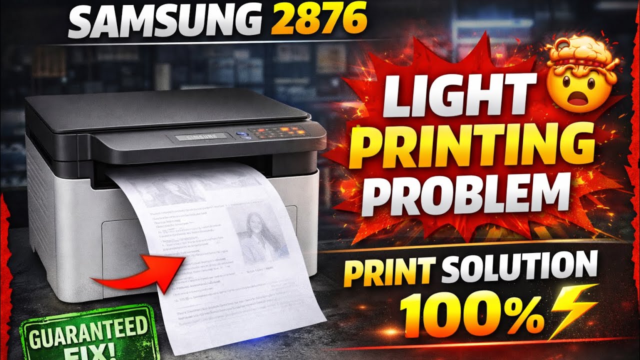 Samsung 2876 Light Printing Problem | Double Imaging & Lines FIX in 2 Minutes 💯