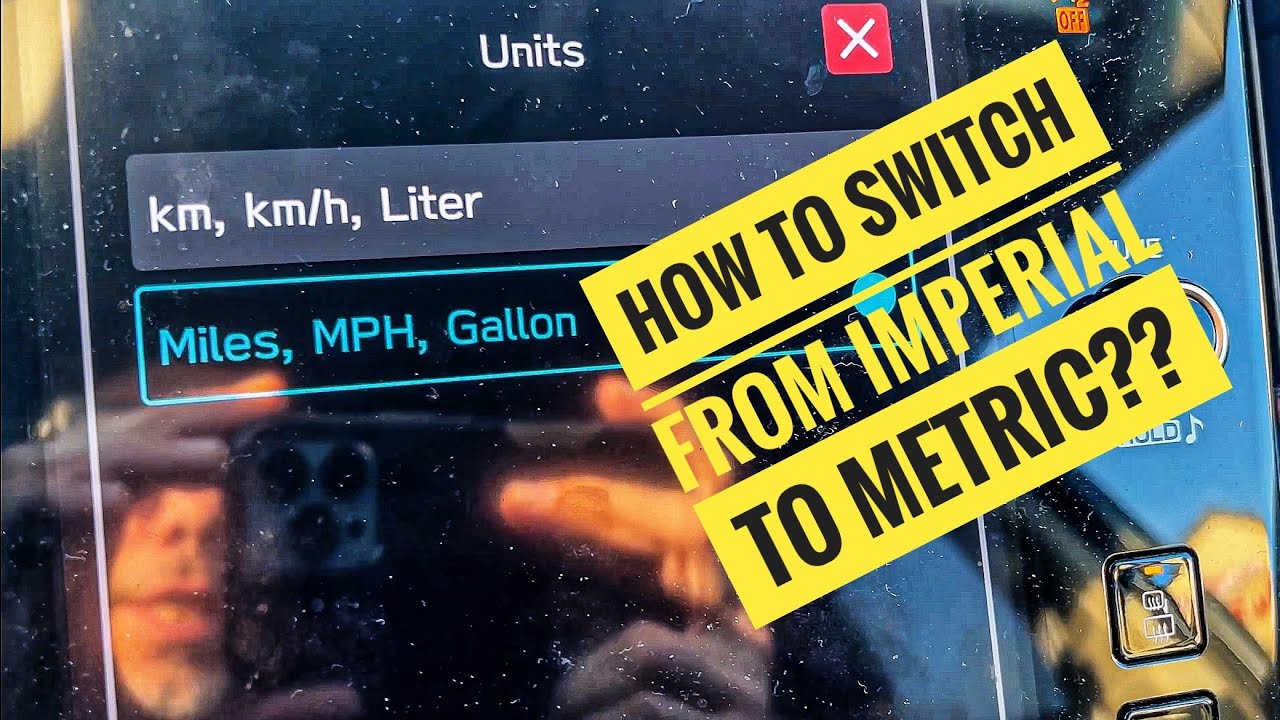 2021 Subaru Outback (6th Gen) | Imperial to Metric Settings