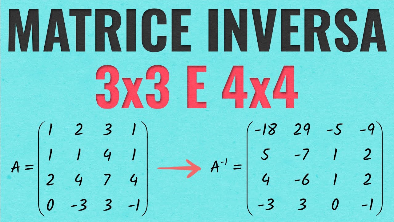 Calcolo della Matrice Inversa 3x3 e 4x4 con Gauss - Jordan
