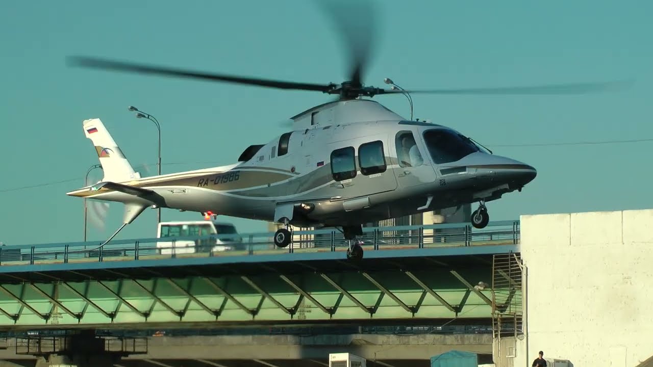 Leonardo AW109SP Grand New запуск-взлёт