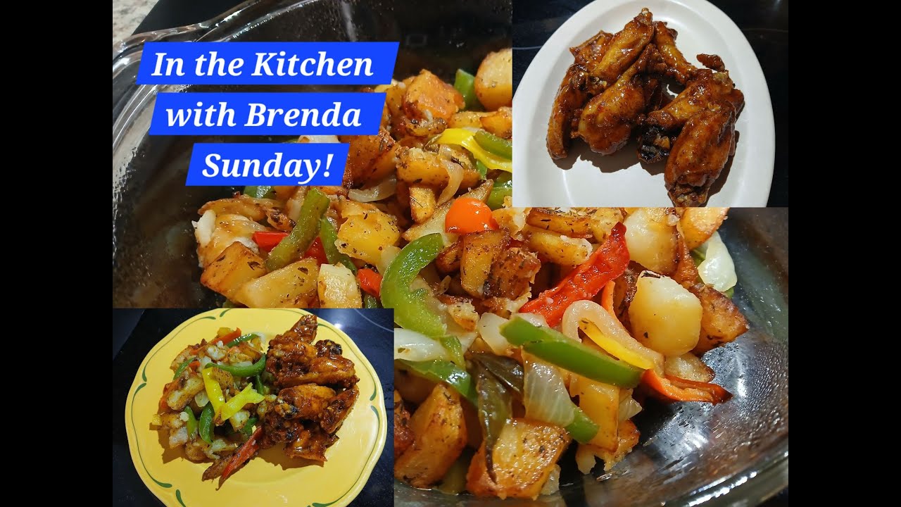 BUFFALO WINGS AND FRIED POTATOES! I AM COOKING A DELICIOUS SIMPLE SUNDAY DINNER! DIY UPDATES!