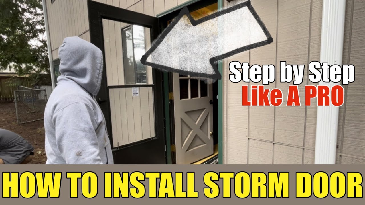 How To Install A Storm Door From Home Depot EMCO 100 Series Plus Self Storing Storm Door Install