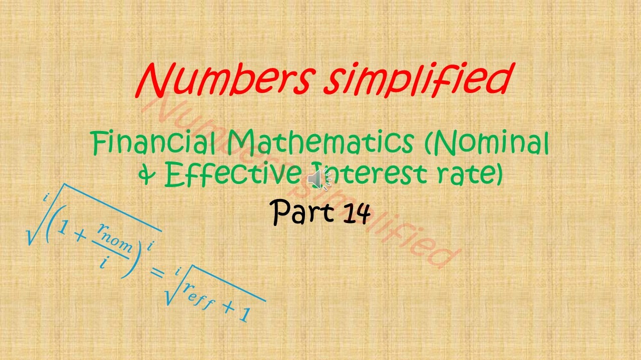 Nominal & effective interest rate