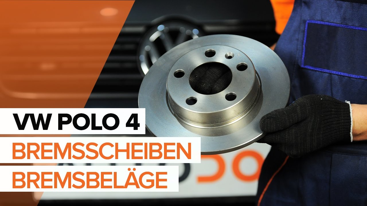 Wie VW POLO 4 Bremsscheiben hinten und Bremsbeläge hinten wechseln TUTORIAL | AUTODOC
