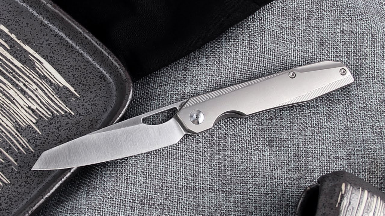 Kizer Titanium Folding Pocket Knife CPM-S35VN Blade and Titanium Handle for Outdoor, Genie Ki4545A1