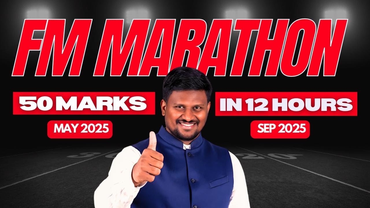 FM MARATHON - CA INTER - JAN 26 EXAMS - CA ANM SIR