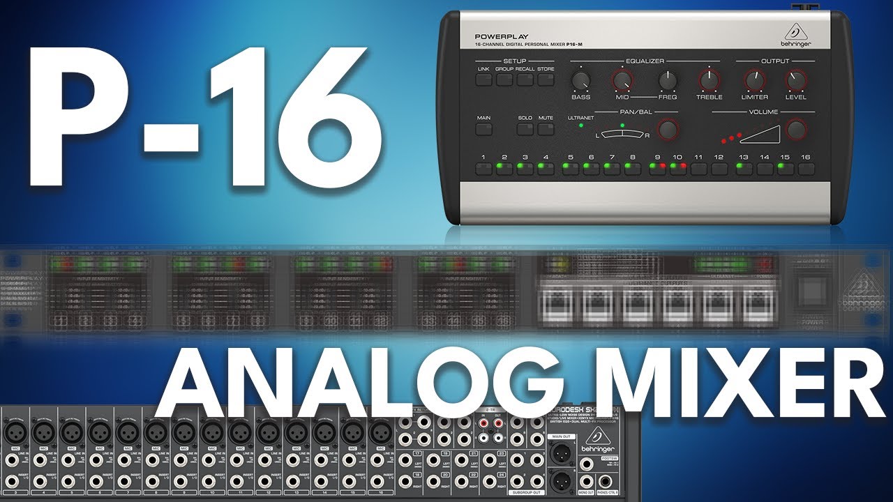 Как подключить Behringer P-16 к аналоговому микшеру