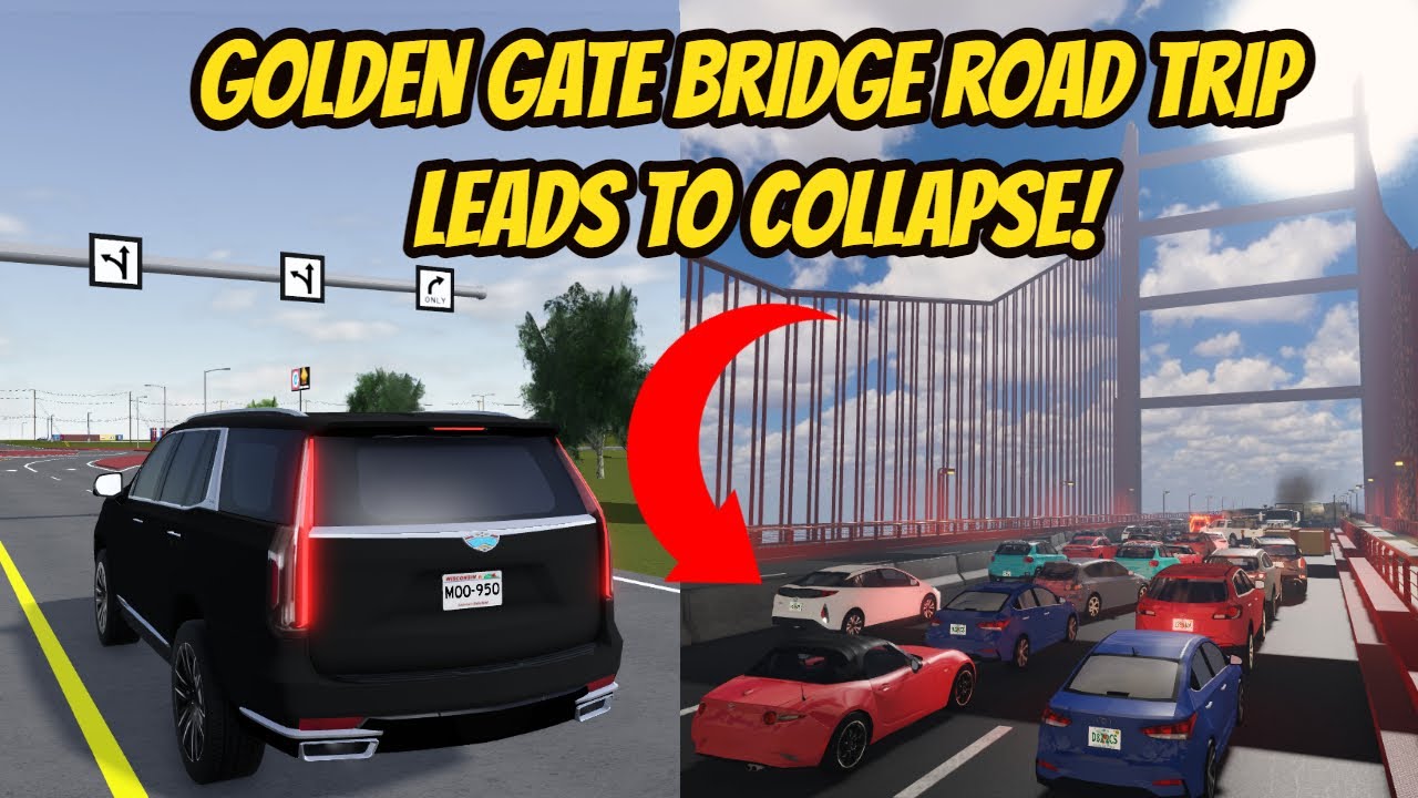 Greenville, Wisc Roblox l Golden Gate Bridge COLLAPSE Road Trip F3x Roleplay