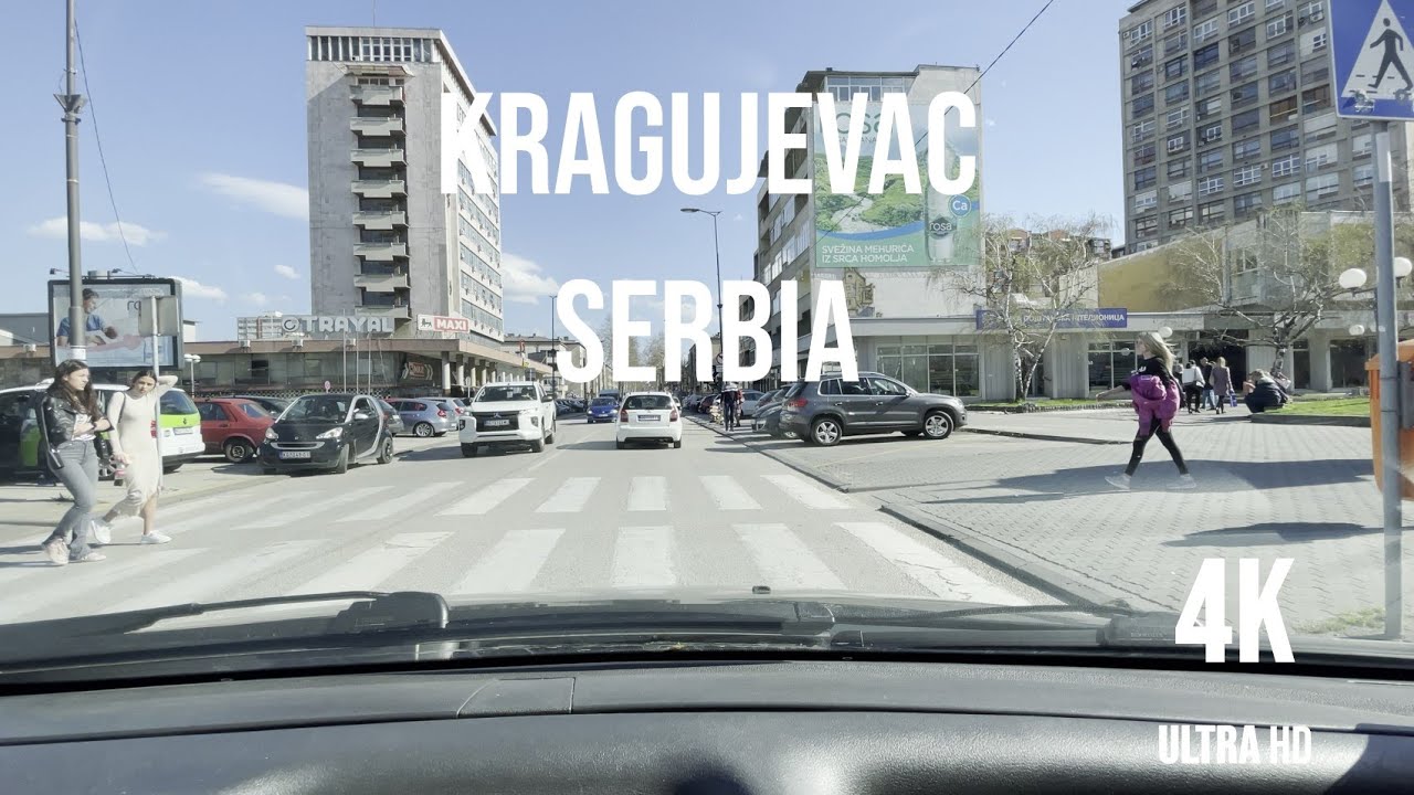 Driving in Kragujevac, Serbia's 4th largest city | 4K UHD