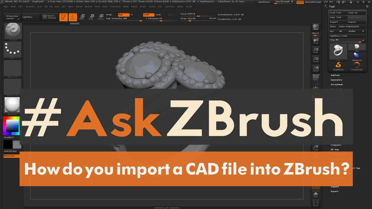 #AskZBrush: “How do I import a CAD file into ZBrush?”