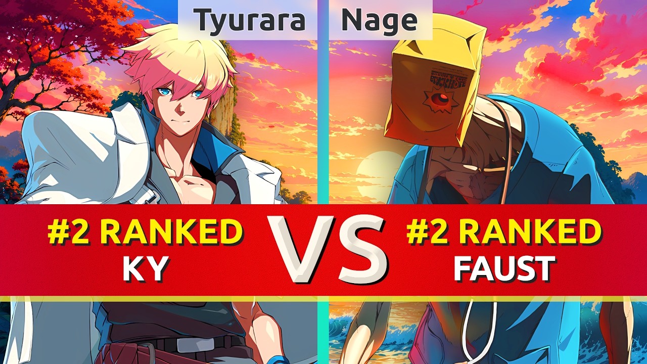 GGST ▰ Tyurara (#2 Ranked Ky) vs Nage (#2 Ranked Faust). High Level Gameplay