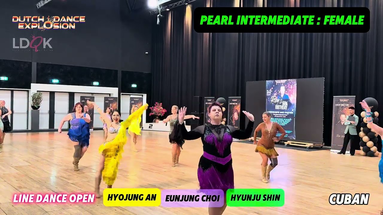 Dutch Dance Explosion 2025 l Line Dance Open | Pearl Intermediate: Female | Cuban #gold
