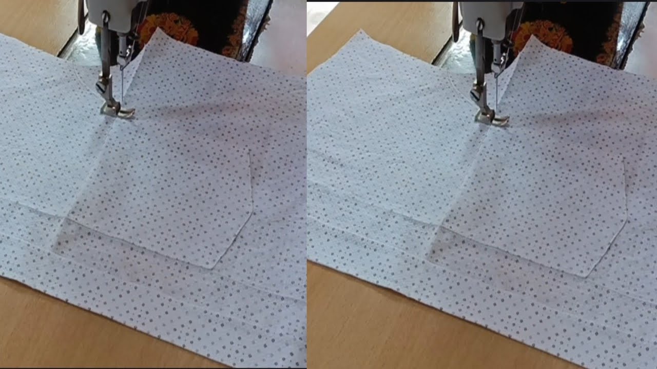 how to sew shirt pocket for beginners.शर्ट पोकेट बनाने का तरीका jeb lagane ka tarika.