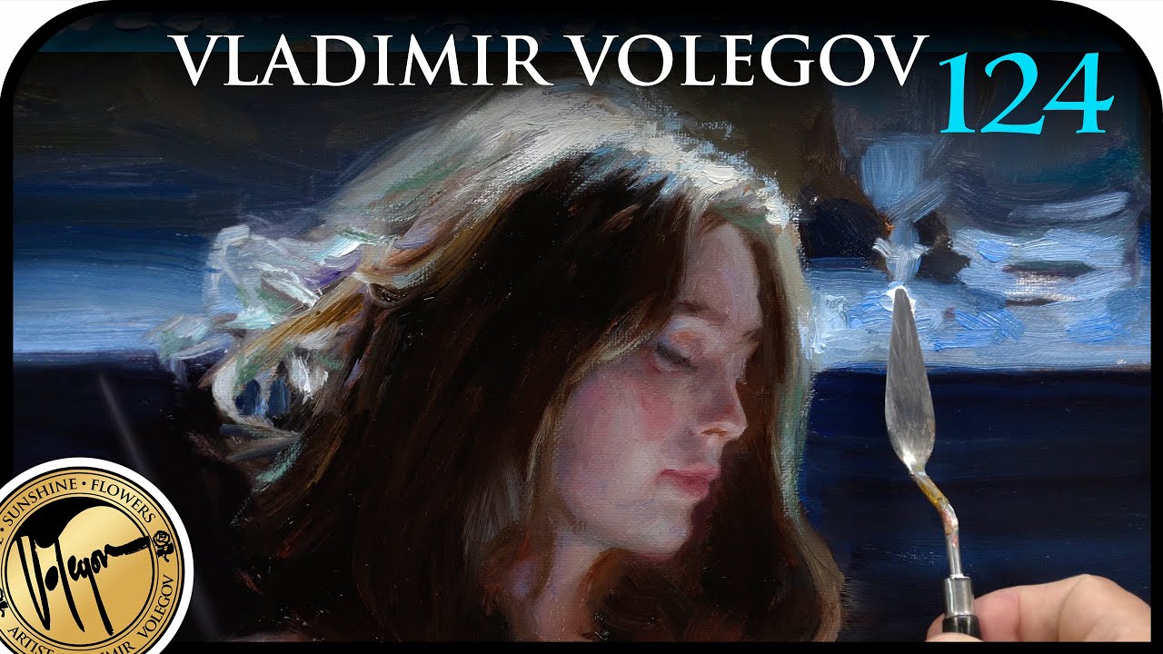 124. Oil Painting Sitting in the Clouds