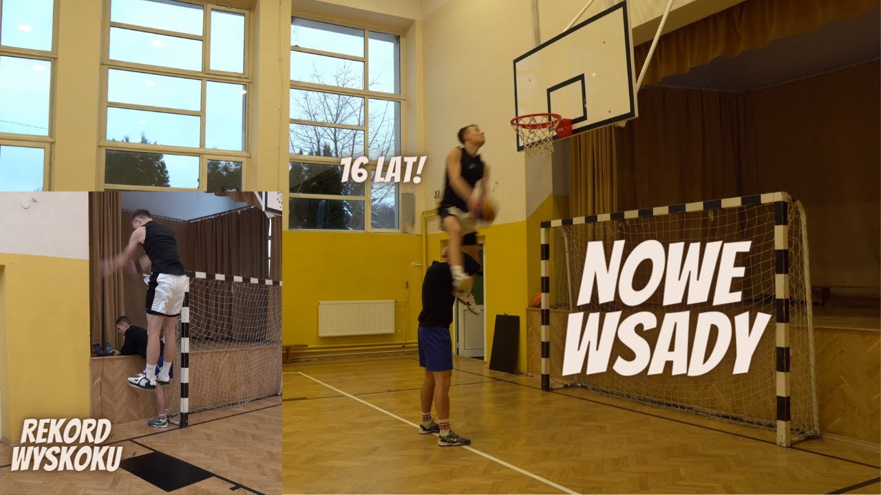 Rekord WYSKOKU i TRENING WSADÓW 16 letniego @KubaKotek