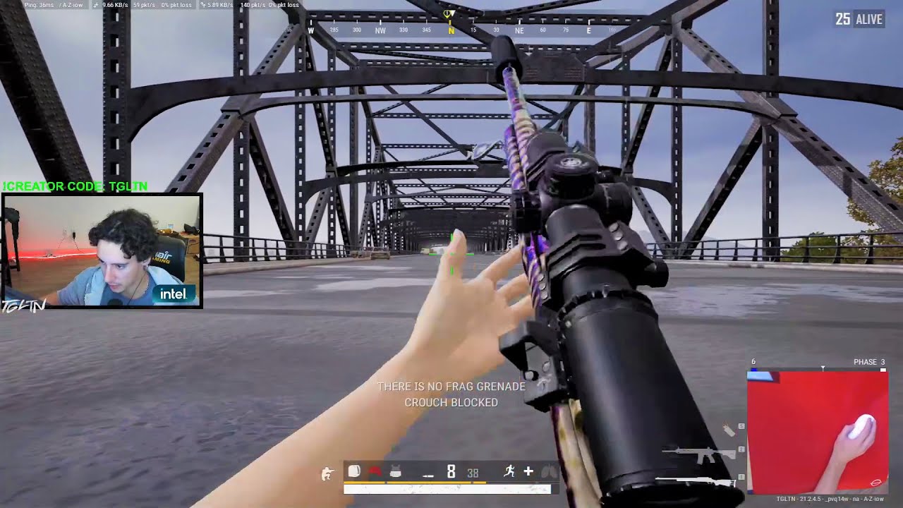 TGLTN is INSANE with the M24 - 18 Kills solo squads gameplay
