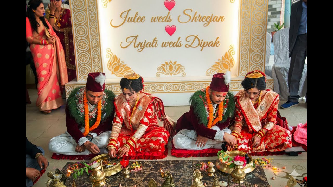 जुली Weds  श्रीजन & अन्जली Weds दिपक | Grand Newari Wedding Video from Bride&rsquo;s Side | Nepali Culture