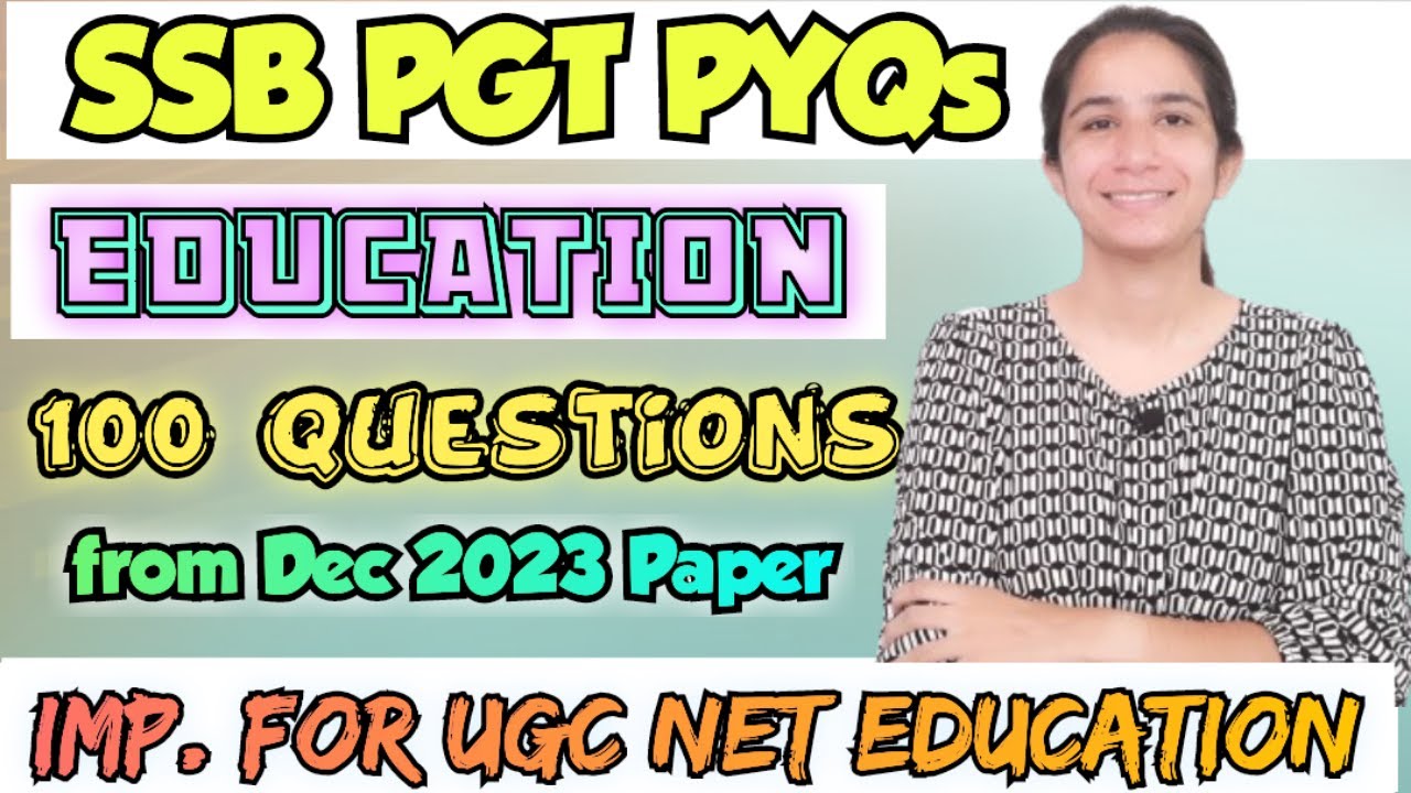 SSB Lecturer Dec. 2023 Solved Paper Education@InculcateLearning#ssbpgt#ugcneteducation UGC NET